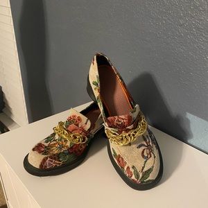 ASOS Floral Brocade Chain Clogs